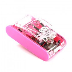 USB Universal Battery Charger (Rectangle Hot Pink)